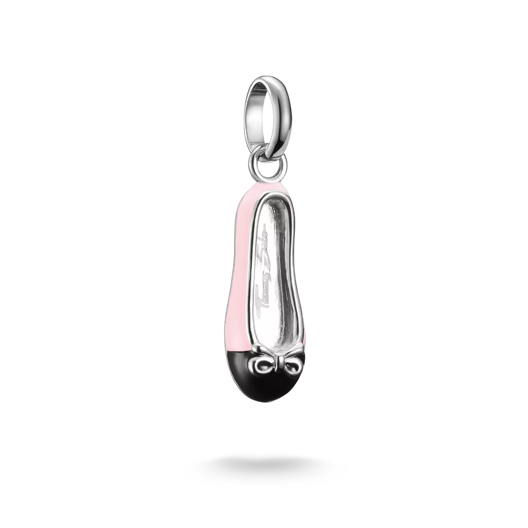 Thomas Sabo Connect Sterling Silver Pink and Black Enamel Ballerina Shoe CC1245-007-9