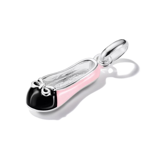 Thomas Sabo Connect Sterling Silver Pink and Black Enamel Ballerina Shoe CC1245-007-9