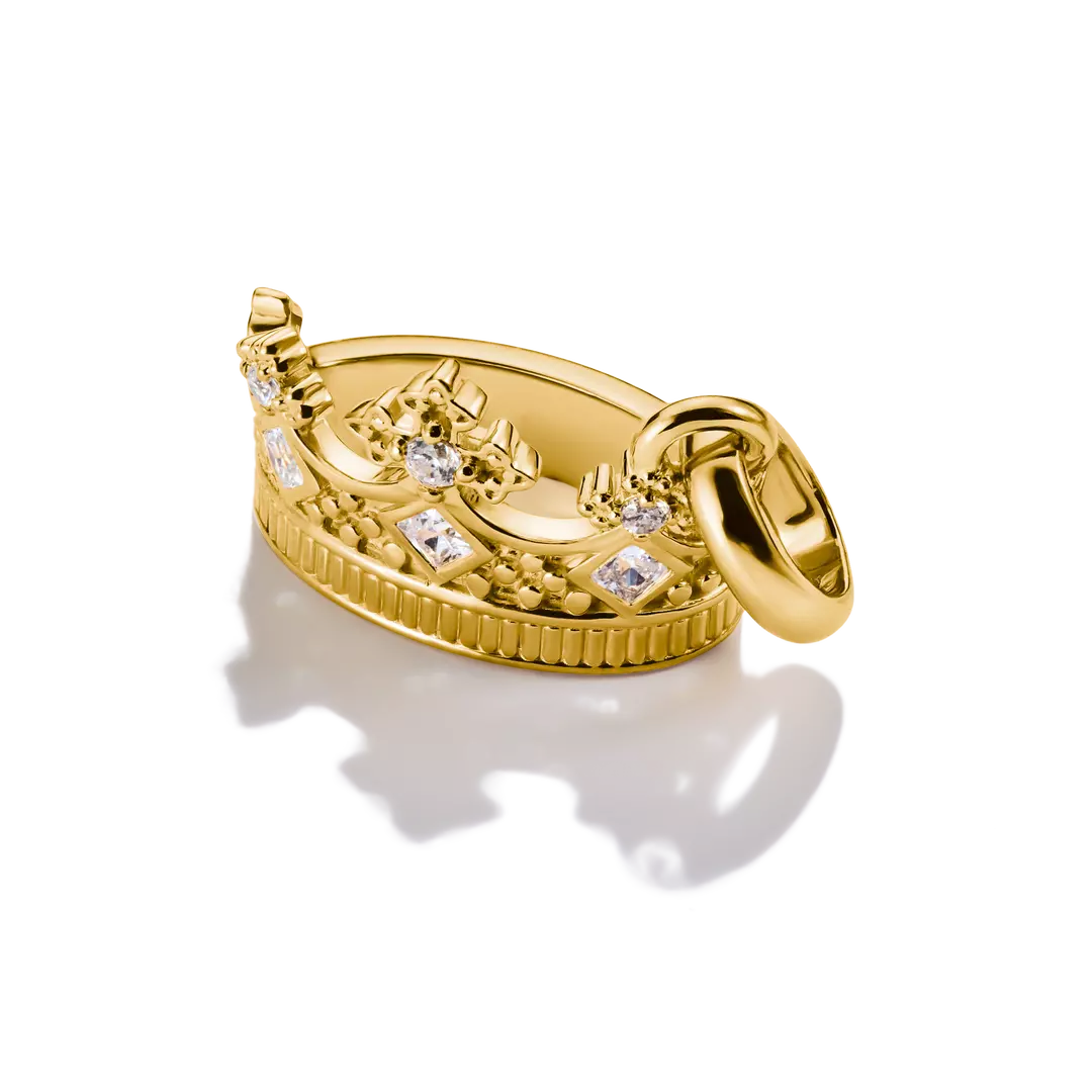 Thomas Sabo Connect Sterling Silver Gold Plated Cubic Zirconia Crown CC1247-414-14