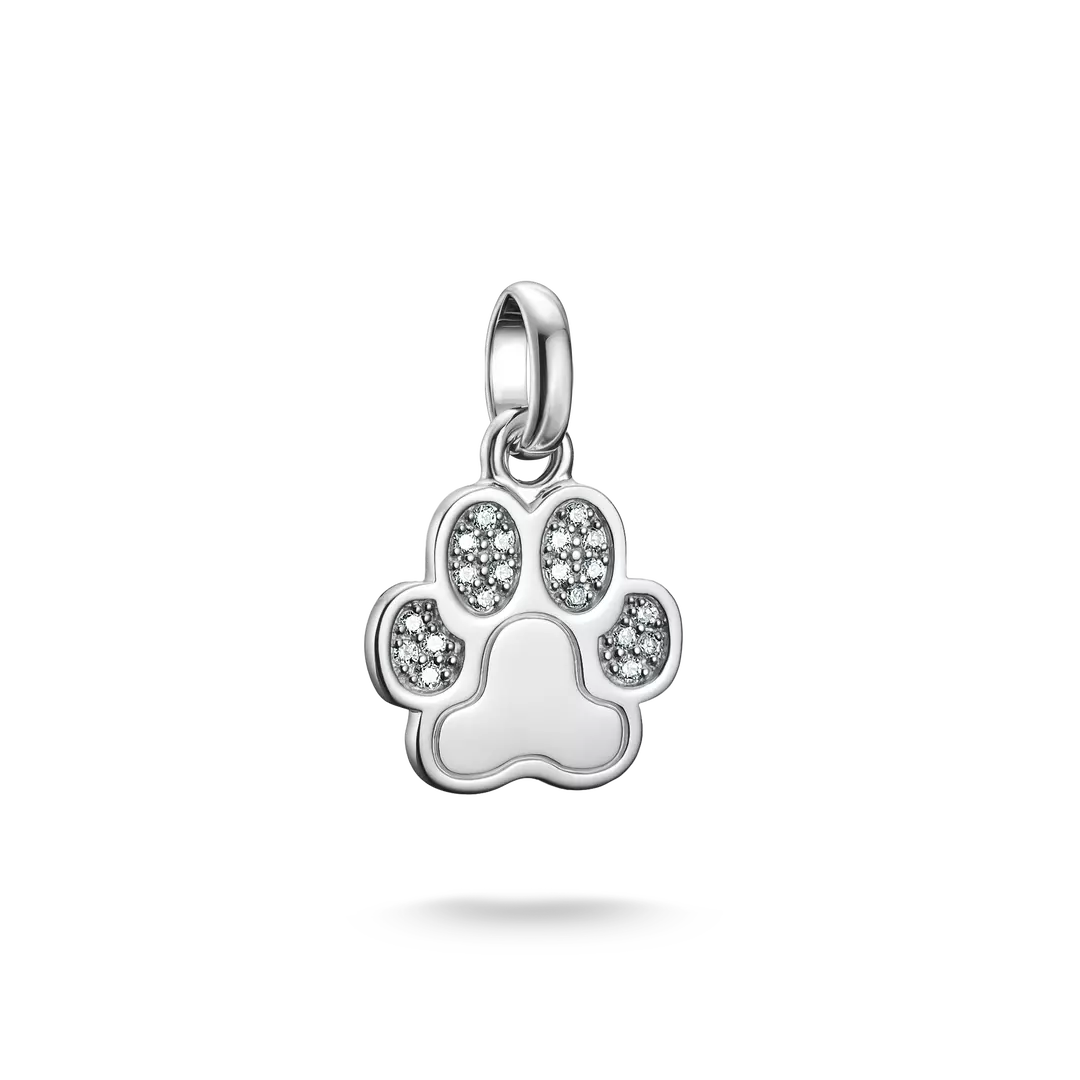Thomas Sabo Connect Sterling Silver Cubic Zirconia Paw Print Charm CC1259-051-14