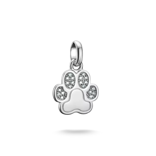 Thomas Sabo Connect Sterling Silver Cubic Zirconia Paw Print Charm CC1259-051-14
