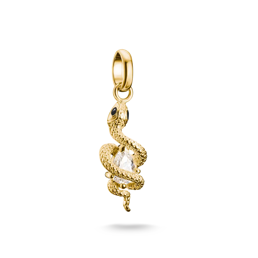 Thomas Sabo Connect Sterling Silver Yellow Gold Plated Cubic Zirconia Snake CC1264-565-14