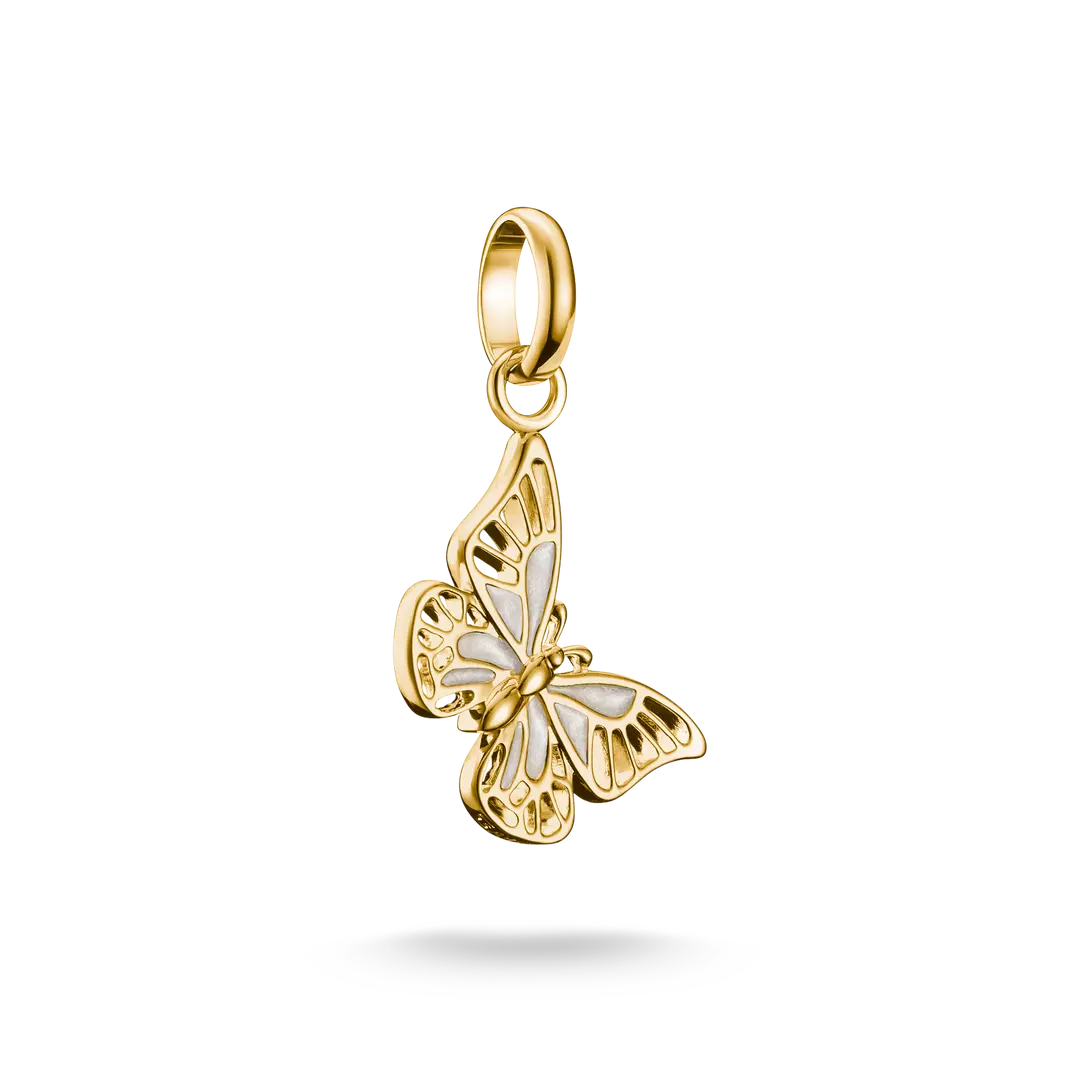 Thomas Sabo Connect Sterling Silver Yellow Gold Plated Butterfly Charm CC1265-427-14