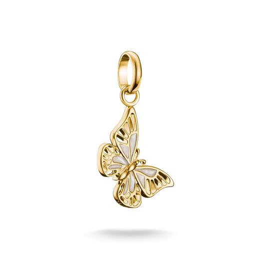 Thomas Sabo Connect Sterling Silver Yellow Gold Plated Butterfly Charm CC1265-427-14