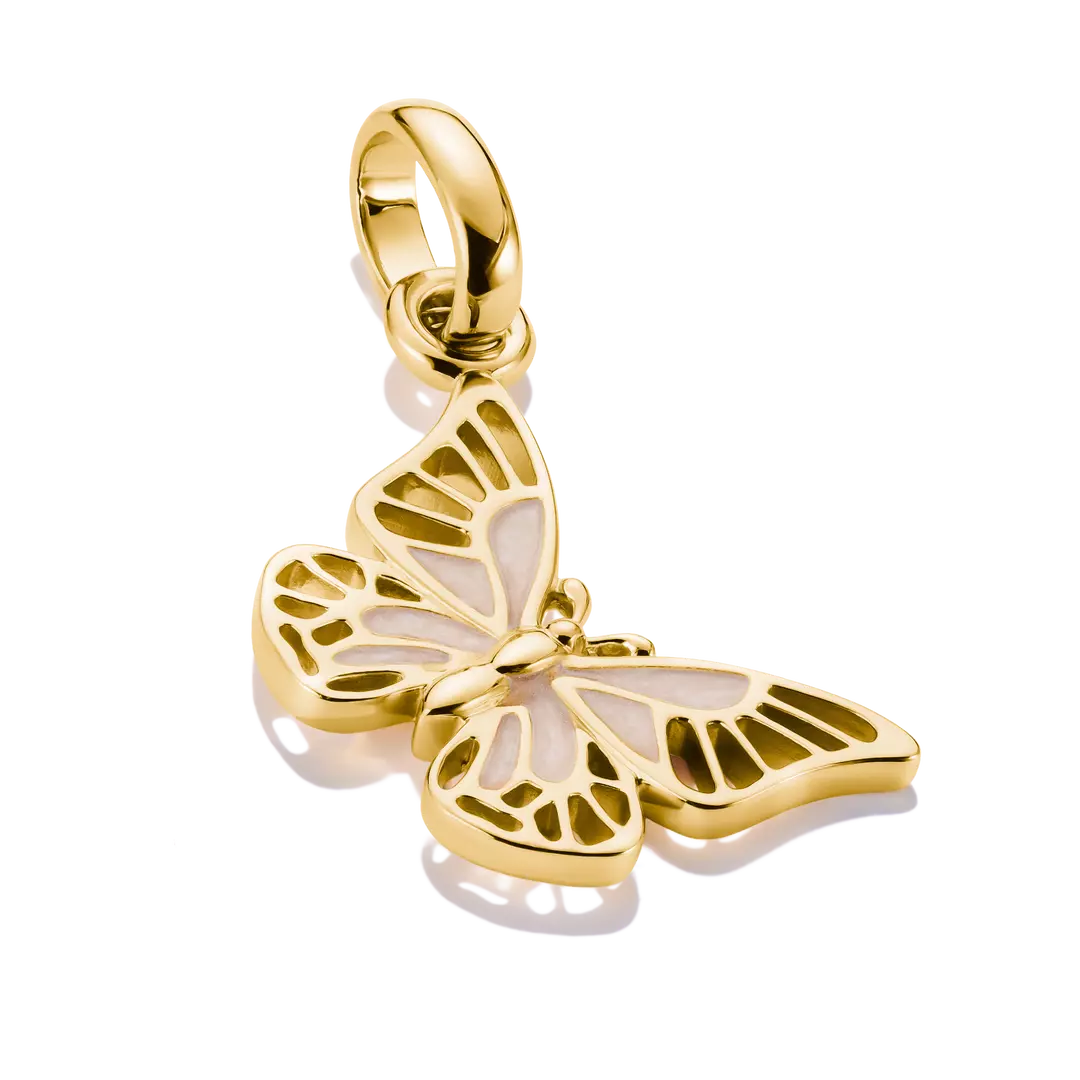 Thomas Sabo Connect Sterling Silver Yellow Gold Plated Butterfly Charm CC1265-427-14