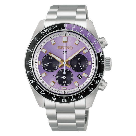 Seiko 145th Anniversary Speedtimer Solar Chronograph Limited Edition in Edo Purple Watch HBJ005P1
