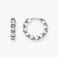 Thomas Sabo Sterling Silver Skull Hoop Earrings CR619-637-21