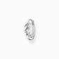 Thomas Sabo Sterling Silver Cubic Zirconia Leaf Single Hoop Earring CR681-051-14