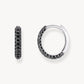 Thomas Sabo Sterling Silver Black Cubic Zirconia Hoop Earrings CR730-643-11