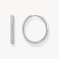 Thomas Sabo Sterling Silver Cubic Zirconia Oval Hoop Earrings CR732-051-14