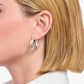 Thomas Sabo Sterling Silver Two Strand Twist Hoop Earrings CR738-001-21