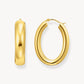 Thomas Sabo Yellow Gold Plated Oval Hoop Earrings CR739-413-39