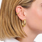 Thomas Sabo Yellow Gold Plated Oval Hoop Earrings CR739-413-39