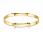 Little Stars Yellow Gold Plated Diamond Cross Childs Bangle