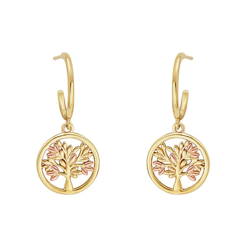Clogau 9ct Yellow Gold Tree Of Life Drop Earrings