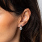 Diamonfire Sterling Silver Halo Double Drop Stud Earrings