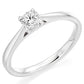 Platinum Single Stone 4 Claw 0.41ct Diamond Ring