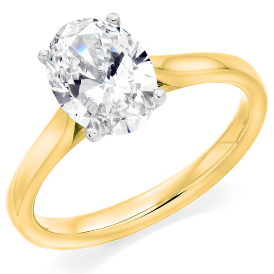 1.50ct Oval Single Stone Diamond Ring