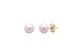 9ct Yellow Gold Round Pink 5-5.5mm Freshwater Cultured Pearl Stud Earrings