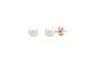 18ct Yellow Gold 4-4.5mm White Akoya Pearl Stud Earrings