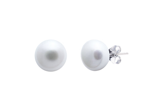 Sterling Silver Freshwater Cultured Pearl 9/9.5mm Stud Earrings