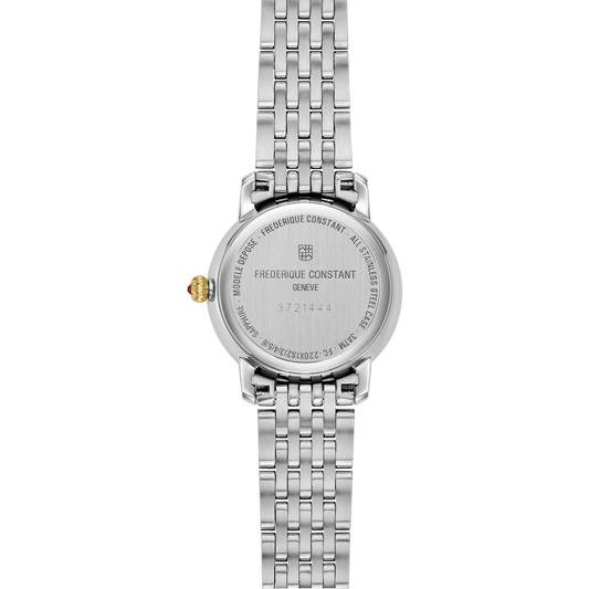 Frederique Constant Classic Slimline Ladies Round Mother of Pearl Dial Dot Dial Watch FC-220MPWD1S23B