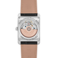 Frederique Constant Stainless Steel Carrée Moonphase Automatic White Dial Strap Watch FC-333S4C6