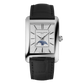 Frederique Constant Stainless Steel Carrée Moonphase Automatic White Dial Strap Watch FC-333S4C6