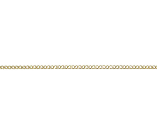 9ct Yellow Gold Round Solid Curb Chain 24"