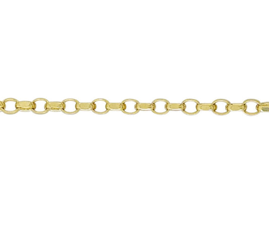 9ct Yellow Belcher ¾ Oval Filed 18"/45cm Belcher Chain
