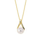 9ct Yellow Gold Freshwater Pearl Twist Pendant