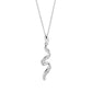 9ct White Gold Diamond Wiggle Pendant