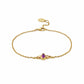 Royal Clogau® 9ct Solid Gold Delphinium Bracelet with Amethyst GROY1401