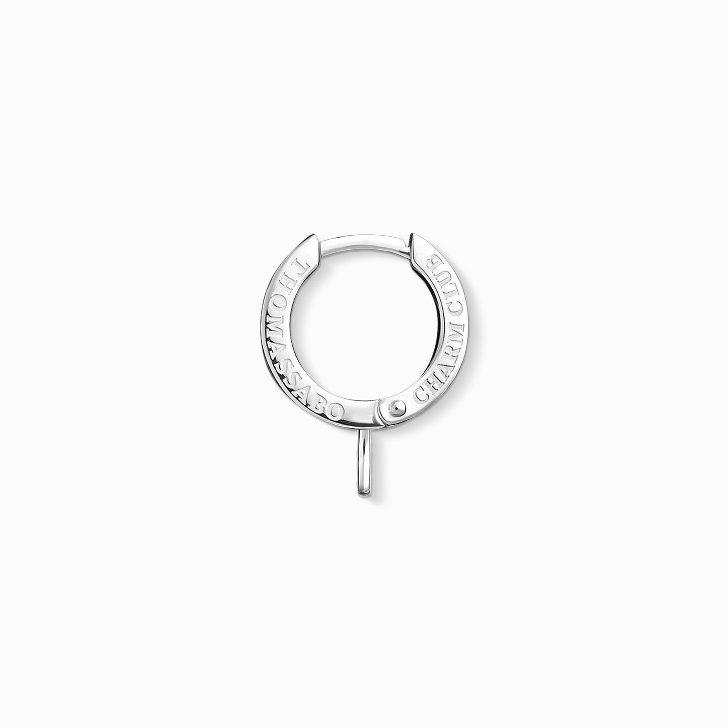 Thomas Sabo Sterling Silver Single Charm Club Hoop Earring H2011-001-21