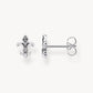 Thomas Sabo Sterling Silver Black Cubic Zirconia Fleur De Lis Stud Earrings H2113-643-11