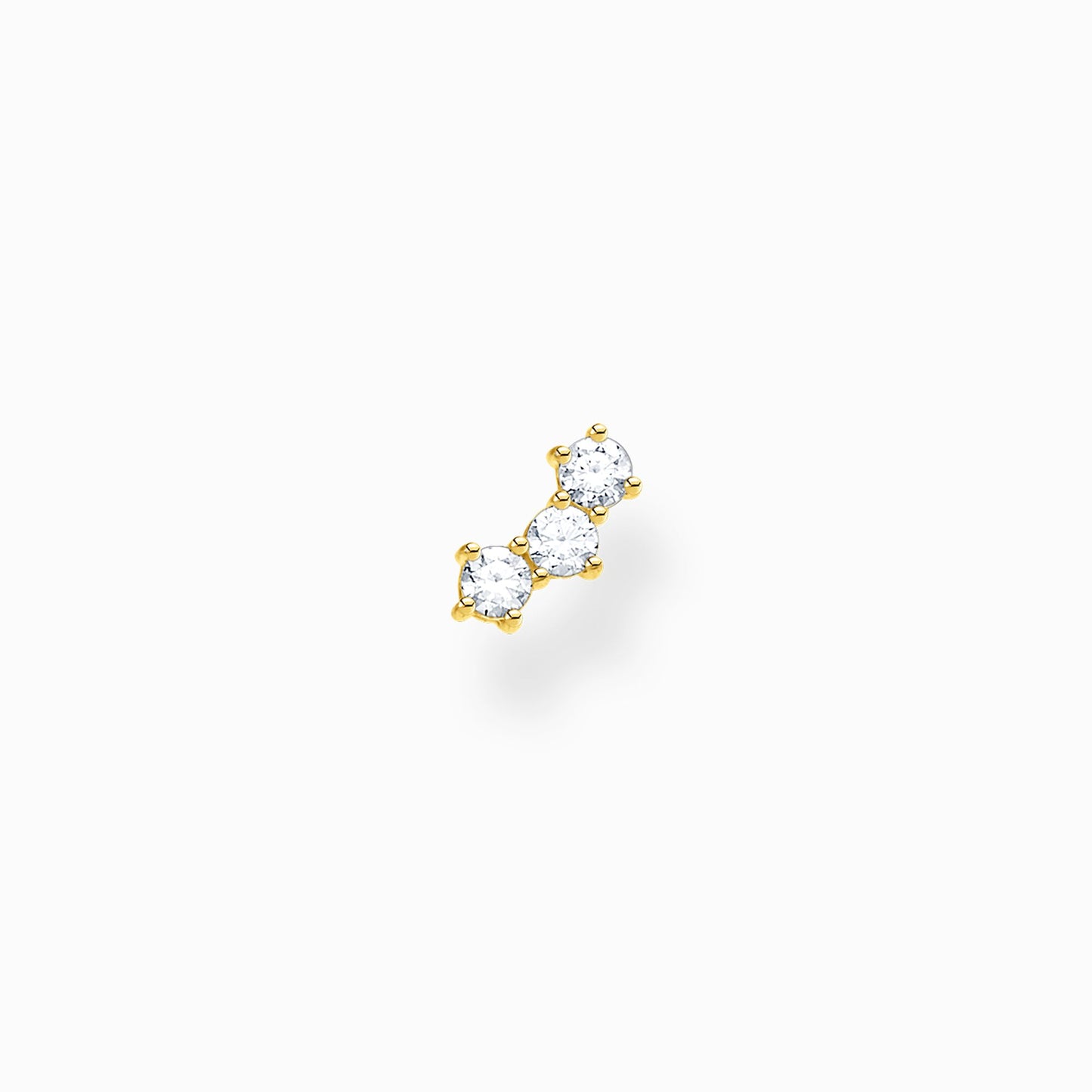 Thomas Sabo Yellow Gold Plated Triple Star Single Stud Earring H2132-414-14