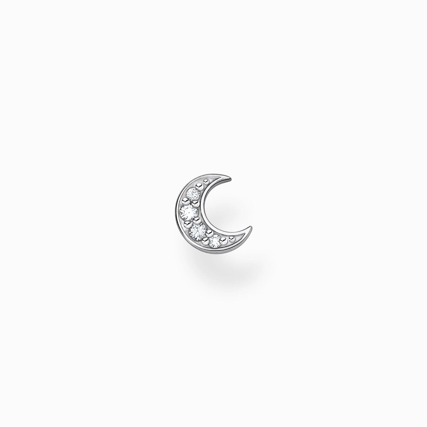 Thomas Sabo Sterling Silver Cubic Zirconia Moon Single Stud Earring H2133-051-14