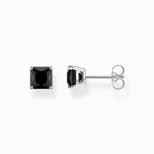 Thomas Sabo Square Black Cubic Zirconia Four Claw Ear Studs