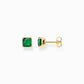 Thomas Sabo Yellow Gold Plated Green Cubic Zirconia Stud Earrings H2174-472-6