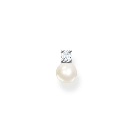 Thomas Sabo Sterling Silver Single Stud Cubic Zirconia and Freshwater Cultured Pearl Earring H2214-167-14