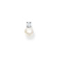 Thomas Sabo Sterling Silver Single Stud Cubic Zirconia and Freshwater Cultured Pearl Earring H2214-167-14