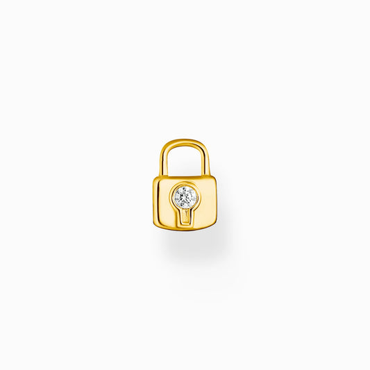 Thomas Sabo Yellow Gold Plated Single Padlock Stud H2219-414-14