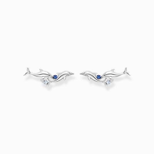 Thomas Sabo Sterling Silver Dolphin Ear Climbers H2232-644-1
