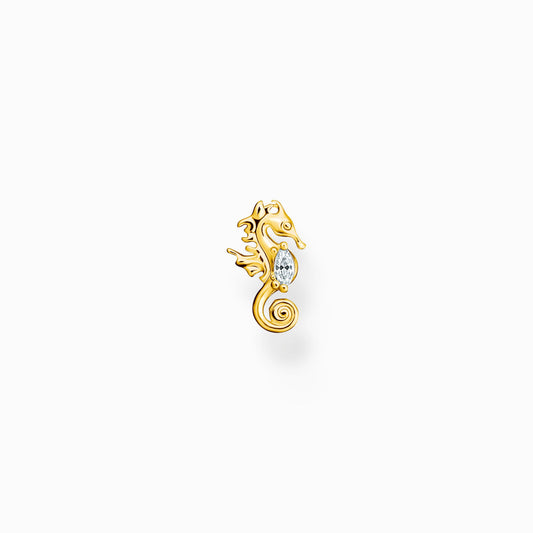 Thomas Sabo Yellow Gold Plated Single Seahorse Stud Earring H2236-414-14