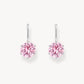Thomas Sabo Sterling Silver Pink Cubic Zirconia Drop Earrings H2287-051-9