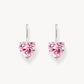 Thomas Sabo Sterling Silver Pink Cubic Zirconia Drop Earrings H2288-051-9