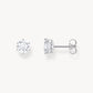 Thomas Sabo Sterling Silver White Cubic Zirconia 6 Claw Stud Earrings H2301-051-14