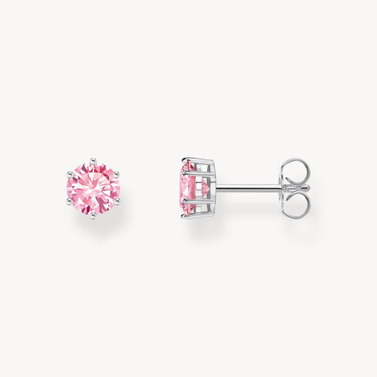 Thomas Sabo Sterling Silver Pink Cubic Zirconia Stud Earrings H2301-051-9