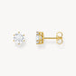 Thomas Sabo Yellow Gold Plated Cubic Zirconia 6 Claw Stud Earrings H2301-414-14