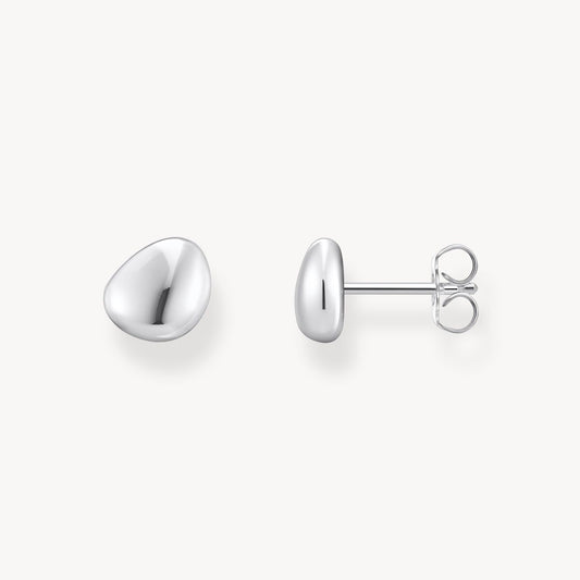 Thomas Sabo Sterling Silver Polish Hollow Pebble Stud Earrings H2307-001-21
